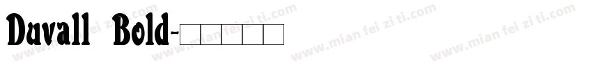Duvall Bold字体转换